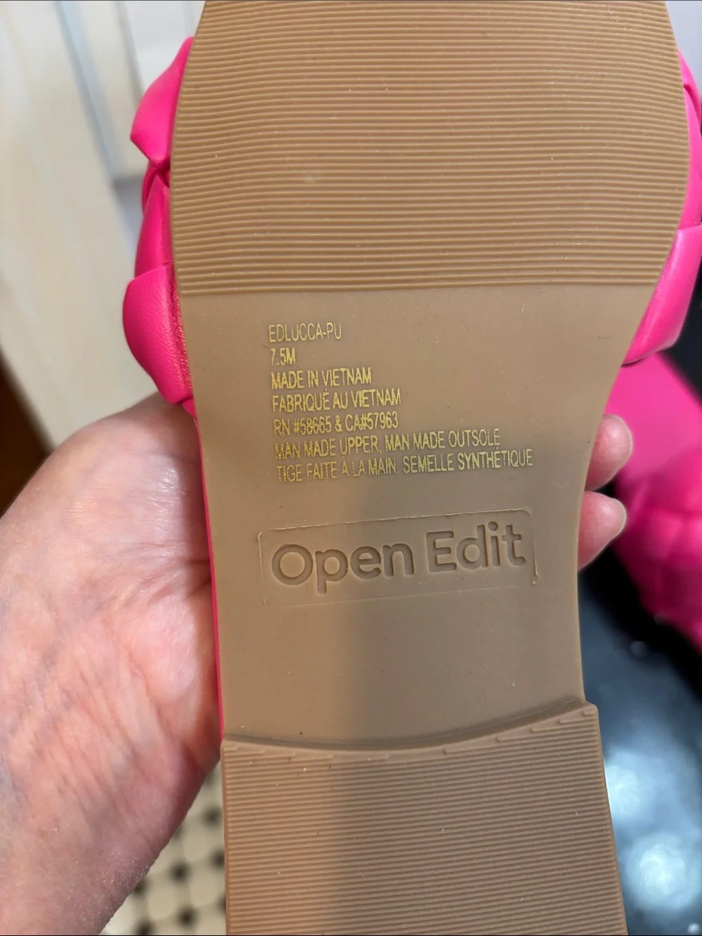 NWOT Braided Slide Mules in Hot Pink - Picture 7 of 7